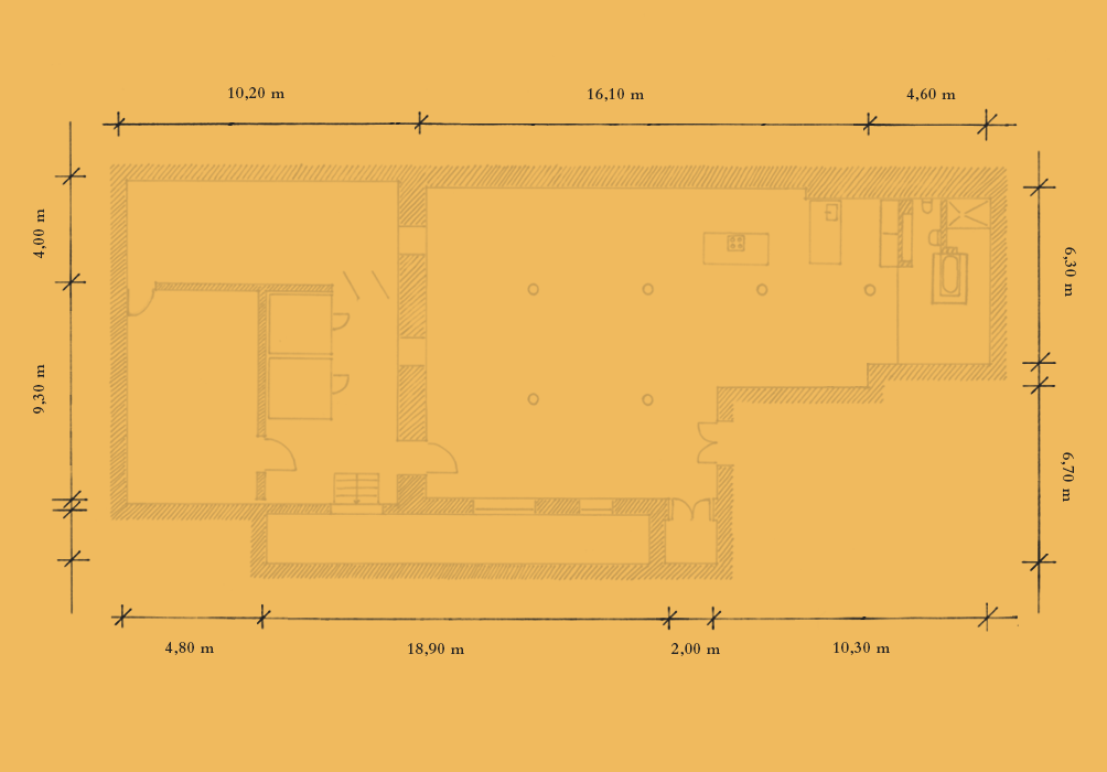 Grundriss der Malzfabrik im Überblick